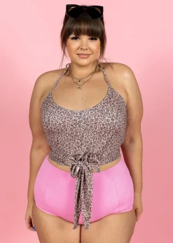 Kortni Jeane Ribbed Sweet Pink | Extended High-Waisted Bottoms RibbedSweetPink Hot