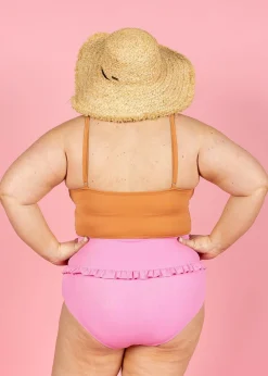 Kortni Jeane Ribbed Sweet Pink | Mid-Ruffle Bottoms RibbedSweetPink Sale