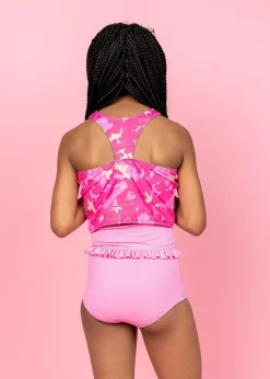 Kortni Jeane Ribbed Sweet Pink | Youth Mid-Ruffle Bottoms RibbedSweetPink Clearance