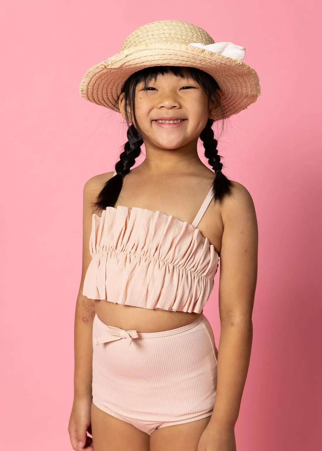 Kortni Jeane Ribbed Whipped Peach | Bow Bottoms New