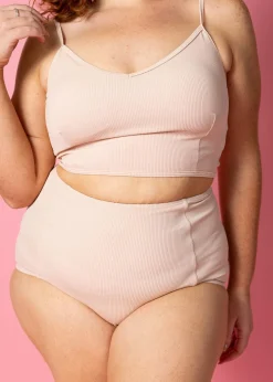 Kortni Jeane Ribbed Whipped Peach | High-Waisted Bottoms RibbedWhippedPeach New