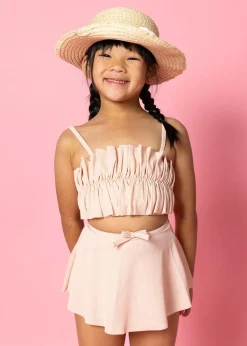 Kortni Jeane Ribbed Whipped Peach | Mini Oversized Ruffle Top RibbedWhippedPeach Fashion