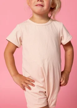 Kortni Jeane Ribbed Whipped Peach | Mini Shorties Rashguard (Unisex) RibbedWhippedPeach New