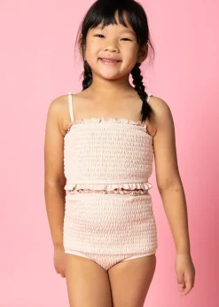 Kortni Jeane Ribbed Whipped Peach | Mini Smocked Bottoms RibbedWhippedPeach Outlet
