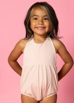 Kortni Jeane Ribbed Whipped Peach | Mini Romper One-Piece RibbedWhippedPeach Outlet