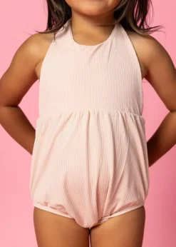 Kortni Jeane Ribbed Whipped Peach | Mini Romper One-Piece RibbedWhippedPeach Outlet
