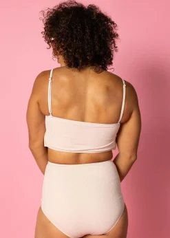 Kortni Jeane Ribbed Whipped Peach | Ruched Bottoms 2.0 RibbedWhippedPeach Hot