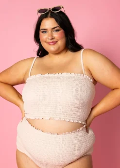 Kortni Jeane Ribbed Whipped Peach | Smocked Bottoms RibbedWhippedPeach Best