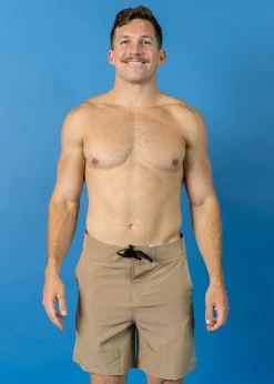 Kortni Jeane Sand Brown | Mens Swim Trunks SandBrown Clearance