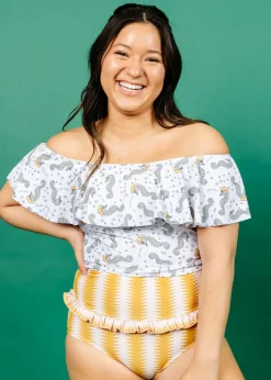 Kortni Jeane | Ruffled Around Top Sea-Haw Discount
