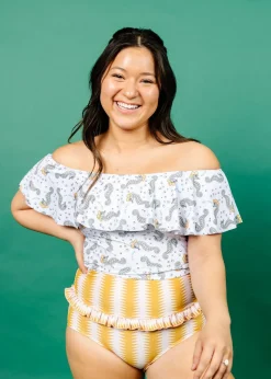 Kortni Jeane | Ruffled Around Top Sea-Haw Discount