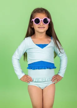 Kortni Jeane | Mini Wrap Top Rashguard Spearmint Discount