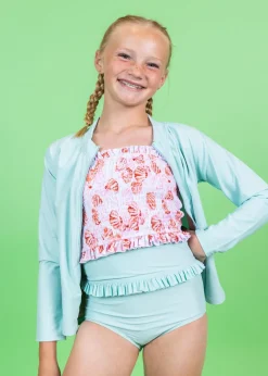 Kortni Jeane | Youth Rashguard Top (Unisex) Spearmint Sale