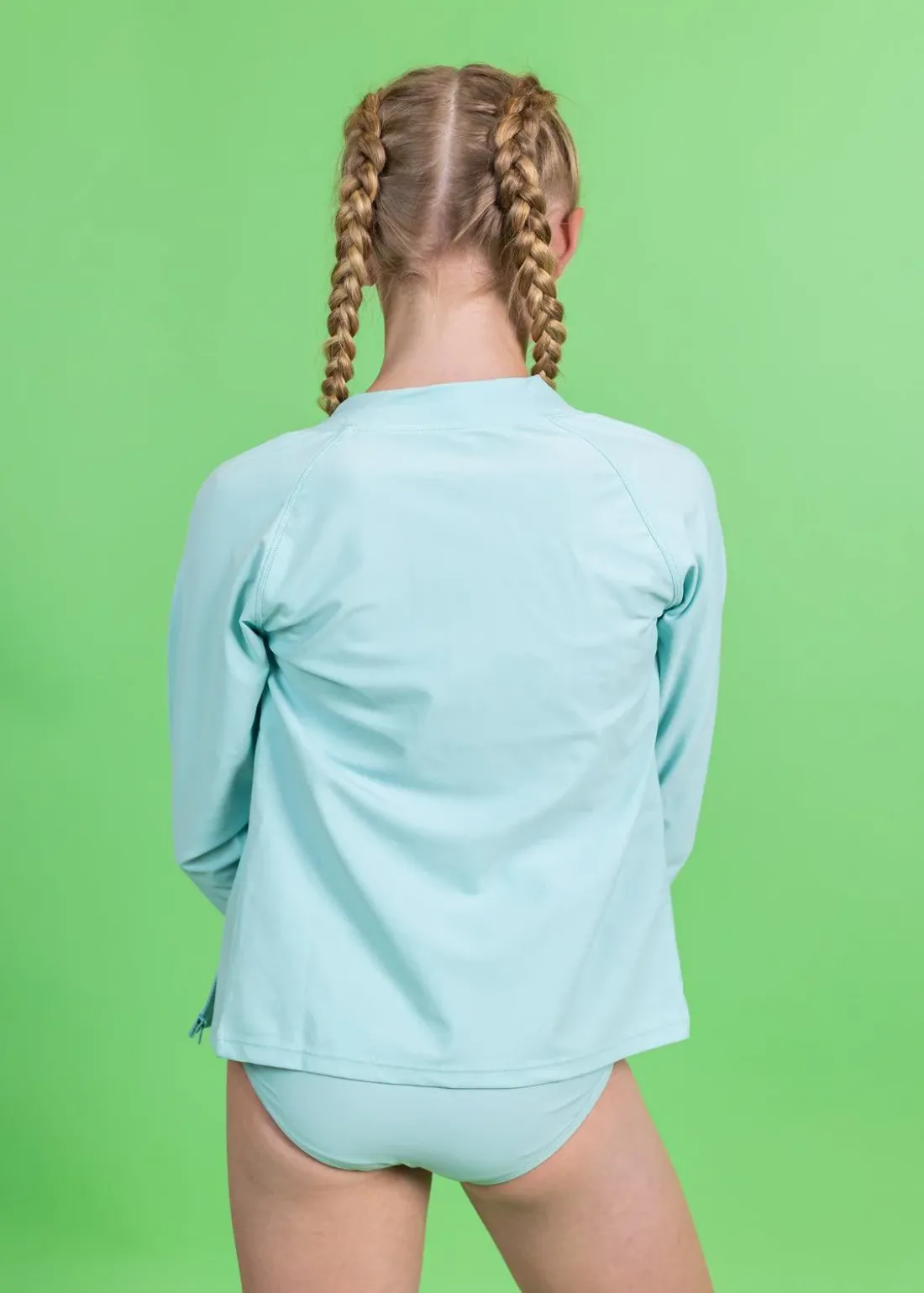 Kortni Jeane | Youth Rashguard Top (Unisex) Spearmint Sale