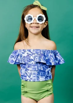 Kortni Jeane Sweet Pea Green | Mini Down in Front Ruffle Bottoms SweetPeaGreen Sale