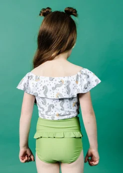 Kortni Jeane Sweet Pea Green | Mini Mid-Ruffle Bottoms SweetPeaGreen Fashion