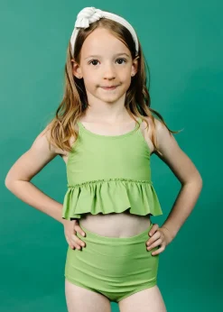 Kortni Jeane Sweet Pea Green | Mini Peplum Top SweetPeaGreen New