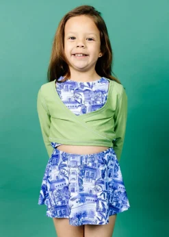 Kortni Jeane Sweet Pea Green | Mini Wrap Top Rashguard SweetPeaGreen Sale