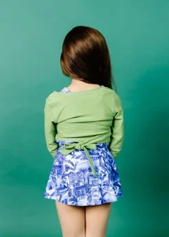 Kortni Jeane Sweet Pea Green | Mini Wrap Top Rashguard SweetPeaGreen Sale