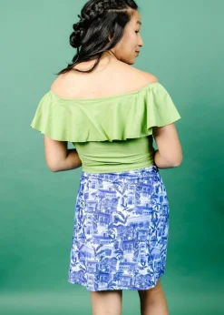 Kortni Jeane Sweet Pea Green | Ruffled Around Top SweetPeaGreen Fashion