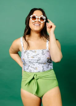 Kortni Jeane Sweet Pea Green | Tie-Up-Front Bottoms SweetPeaGreen Clearance