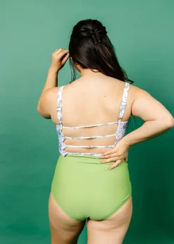 Kortni Jeane Sweet Pea Green | Tie-Up-Front Bottoms SweetPeaGreen Clearance