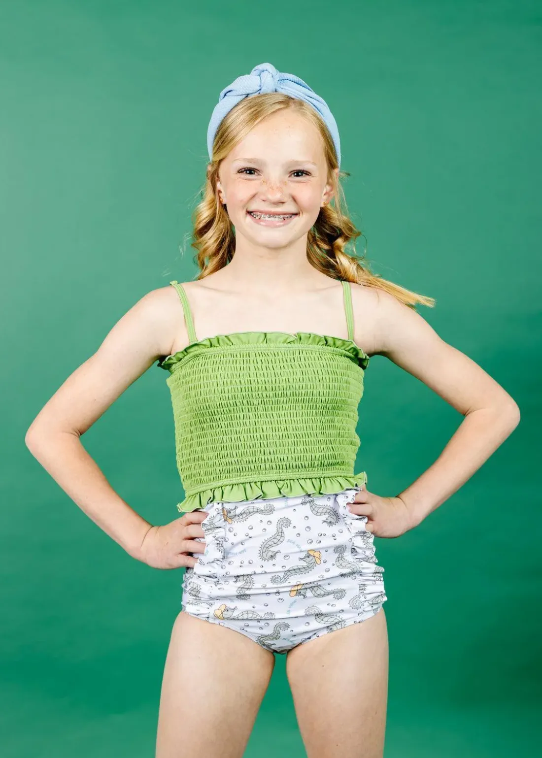 Kortni Jeane Sweet Pea Green | Youth Bandeau Top Best