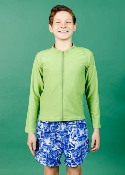 Kortni Jeane Sweet Pea Green | Youth Rashguard Top (Unisex) SweetPeaGreen New