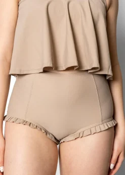 Kortni Jeane | All Ruffled Up Bottoms Taupe Fashion
