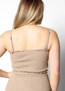 Kortni Jeane | Bandeau Top Taupe Hot