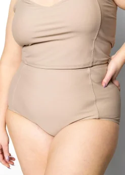 Kortni Jeane | Extended High-Waisted Bottoms Taupe Best