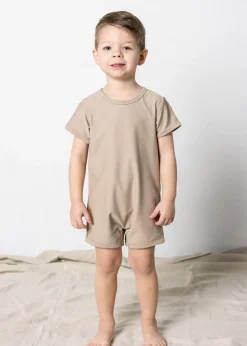 Kortni Jeane | Mini Shorties Rashguard (Unisex) Taupe Sale