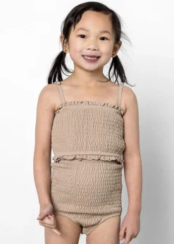 Kortni Jeane | Mini Smocked Bottoms Taupe Sale