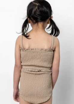 Kortni Jeane | Mini Smocked Bottoms Taupe Sale