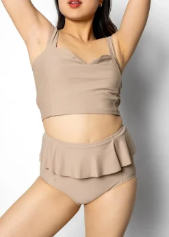 Kortni Jeane | Peplum Bottoms Taupe Hot