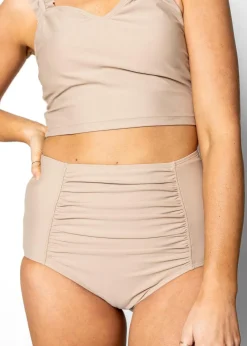 Kortni Jeane | Ruched Bottoms 2.0 Taupe Hot