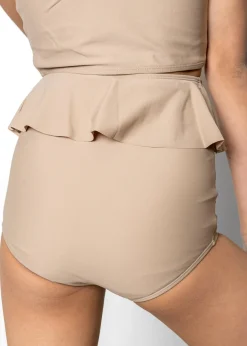 Kortni Jeane | Youth Peplum Bottoms Taupe Fashion