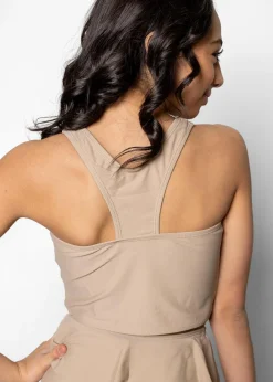 Kortni Jeane | Youth Racer Back Top Taupe Fashion