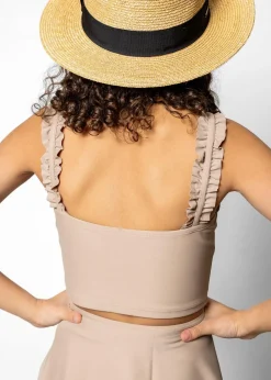 Kortni Jeane | Youth Ripple Top Taupe Hot