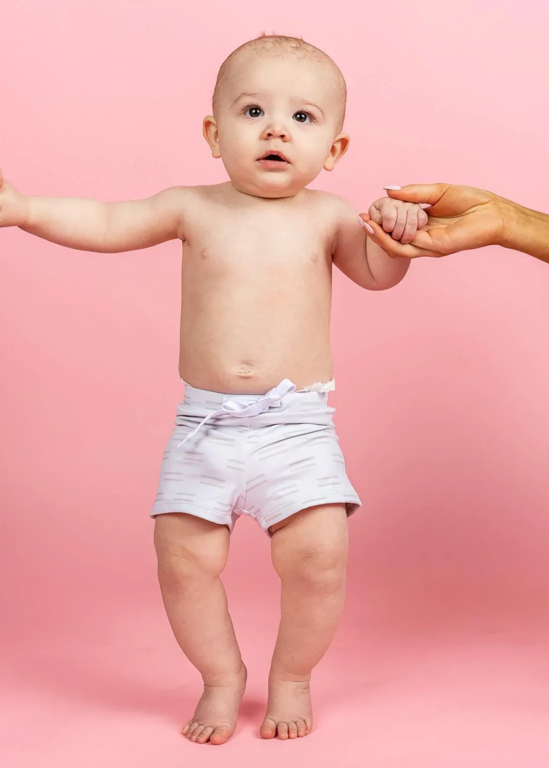 Kortni Jeane Taupe Dashes | Baby Euro Shorts TaupeDashes Sale