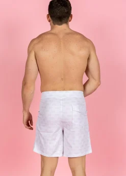 Kortni Jeane Taupe Dashes | Mens Swim Trunks TaupeDashes Fashion