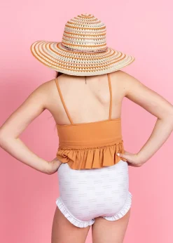 Kortni Jeane Taupe Dashes | Youth All Ruffled Up Bottoms TaupeDashes Sale