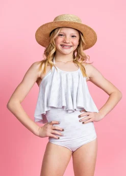 Kortni Jeane Taupe Dashes | Youth High-Waisted Bottoms TaupeDashes New