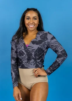 Kortni Jeane Tropical Night | Wrap Top Rashguard TropicalNight Clearance