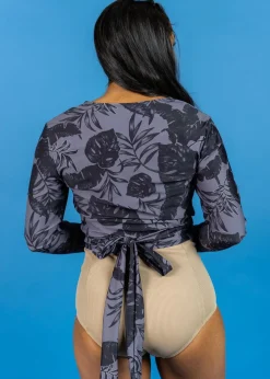 Kortni Jeane Tropical Night | Wrap Top Rashguard TropicalNight Clearance