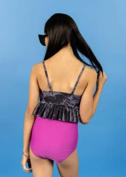 Kortni Jeane Tropical Night | Youth Peplum Top TropicalNight Hot