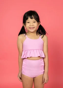 Kortni Jeane Ultimate Pink | Mini Down in Front Ruffle Bottoms UltimatePink Hot