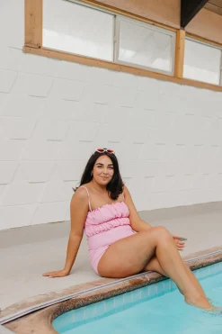 Kortni Jeane Ultimate Pink | Oversized Ruffle Top UltimatePink Sale