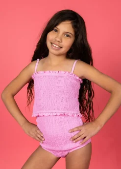 Kortni Jeane Ultimate Pink| Youth Smocked Bottoms UltimatePink Outlet