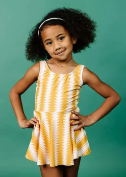 Kortni Jeane Vintage Triangles | Baby Skirted One-Piece VintageTriangles New